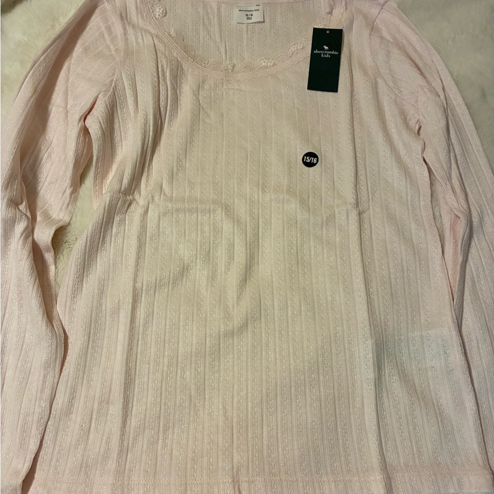 Abercrombie Kids Light Pink Long Sleeve Top
